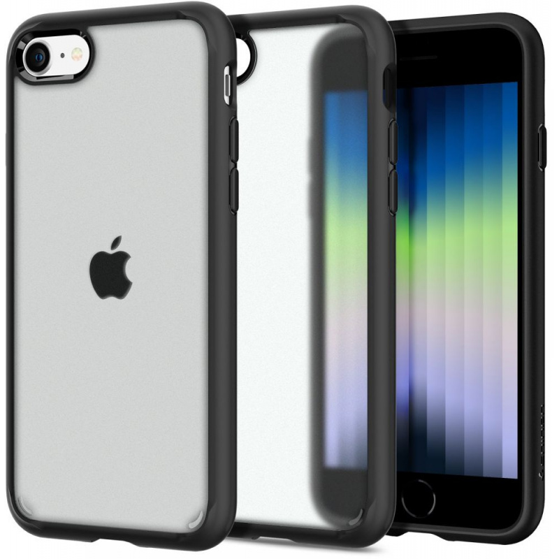 Spigen Distributor - 8809811859232 - SPN2202FROBLK - Spigen Ultra Hybrid Apple iPhone SE 2022/SE 2020/8/7 Frost Black - B2B homescreen