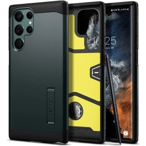 Hurtownia GSM - Etui Spigen Tough Armor Samsung Galaxy S22 Ultra Abyss Green - SPN2204ABYGRN - {ean13} - Hurt