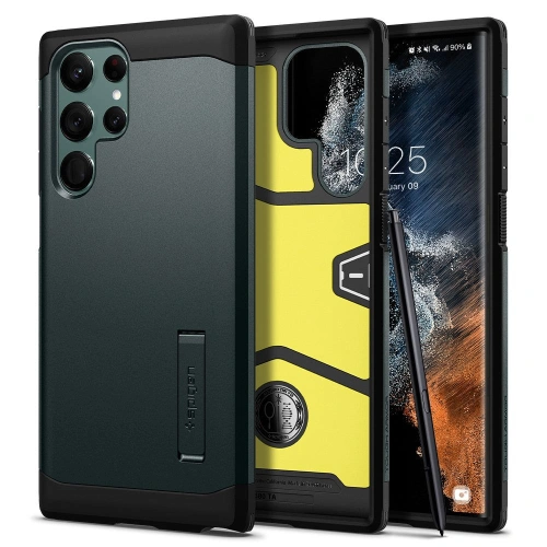 Etui Spigen Tough Armor Samsung Galaxy S22 Ultra Abyss Green