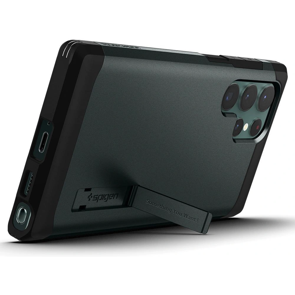 Hurtownia GSM - Etui Spigen Tough Armor Samsung Galaxy S22 Ultra Abyss Green - SPN2204ABYGRN - {ean13} - Hurt