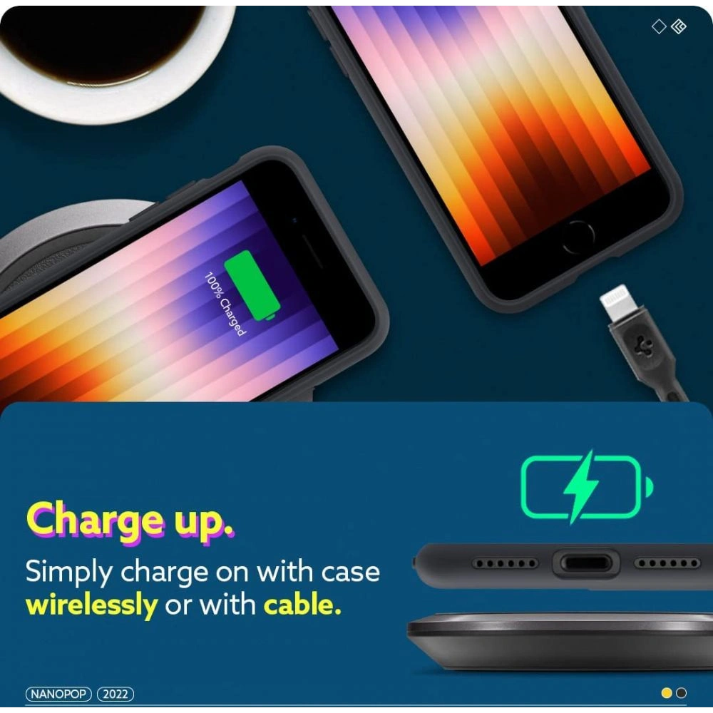 Hurtownia GSM - Etui Caseology Nano Pop Apple iPhone SE 2022/SE 2020/8/7 Černé sezamové semínko - CSL059BLKSES - {ean13} - Hurt