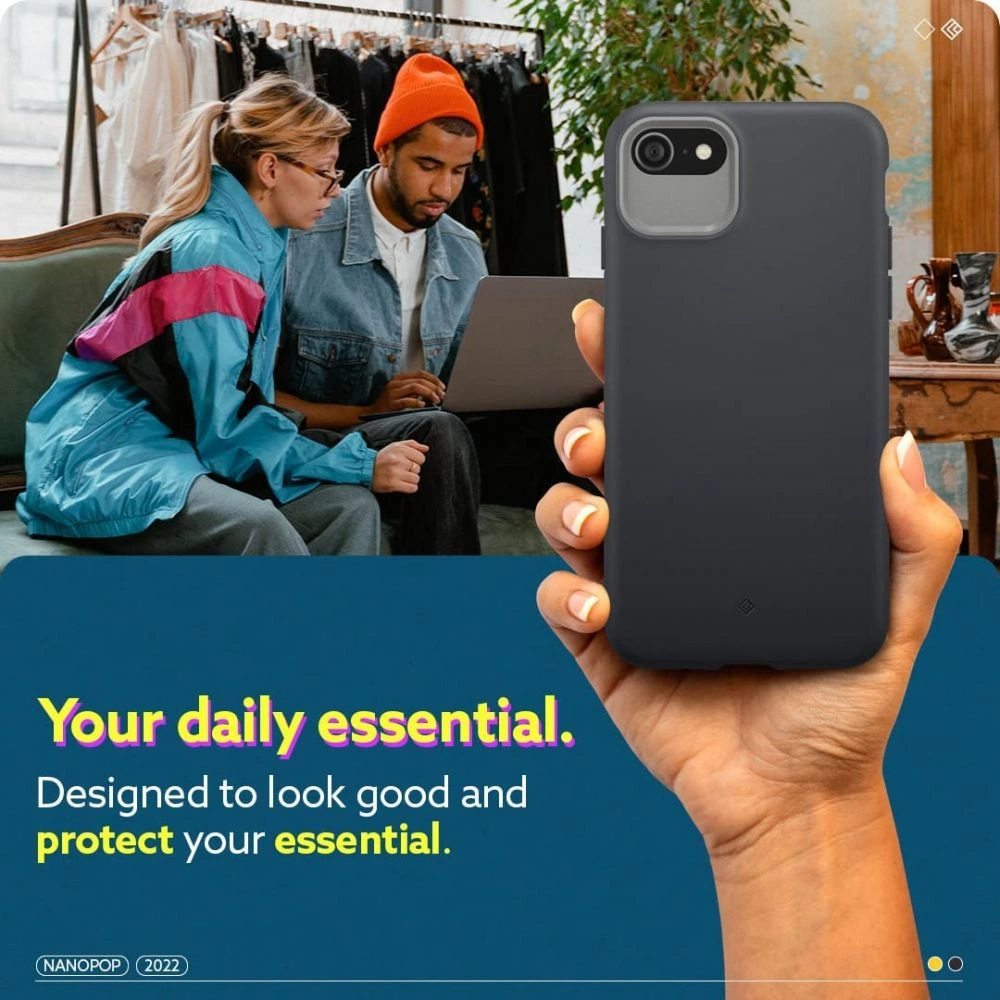 Hurtownia GSM - Etui Caseology Nano Pop Apple iPhone SE 2022/SE 2020/8/7 Černé sezamové semínko - CSL059BLKSES - {ean13} - Hurt