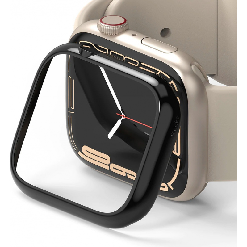 Ringke Distributor - 8809848201561 - RGK1585GBLK - Ringke Bezel Styling Apple Watch 7 41mm Stainless Steel AW7-41-03 Glossy Black - B2B homescreen