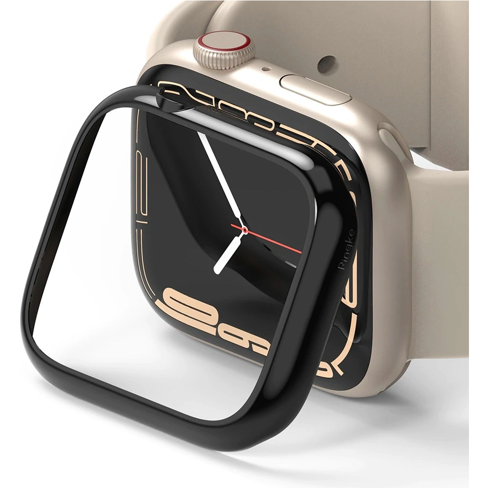 Hurtownia GSM - Nakládka Ringke Bezel Styling Apple Watch 4/5/6/7/8/9/SE 44/45mm nerezová ocel AW7-45-03 lesklá černá - RGK1587GBLK - {ean13} - Hurt