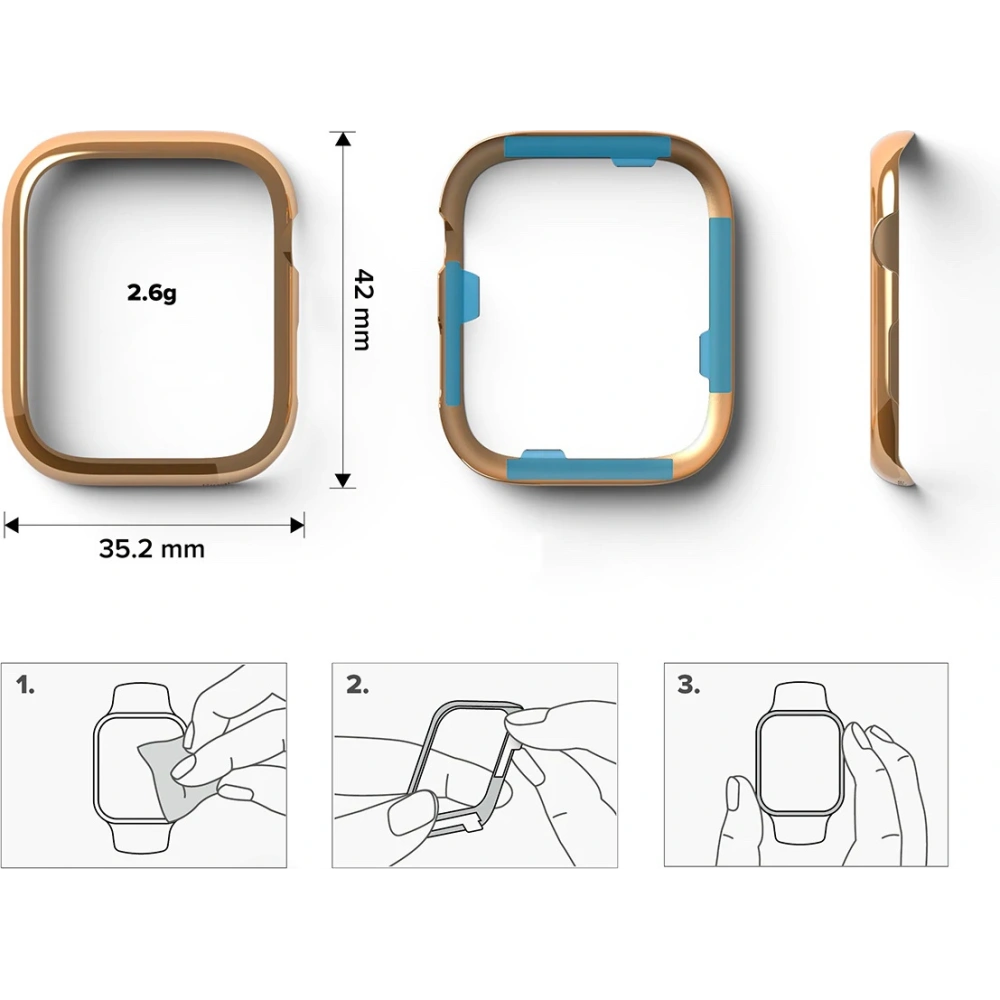 Hurtownia GSM - Nakládka Ringke Bezel Styling Apple Watch 4/5/6/7/SE/8/9 40/41mm nerezová ocel AW7-41-02 Lesklé zlato - RGK1584GGLD - {ean13} - Hurt
