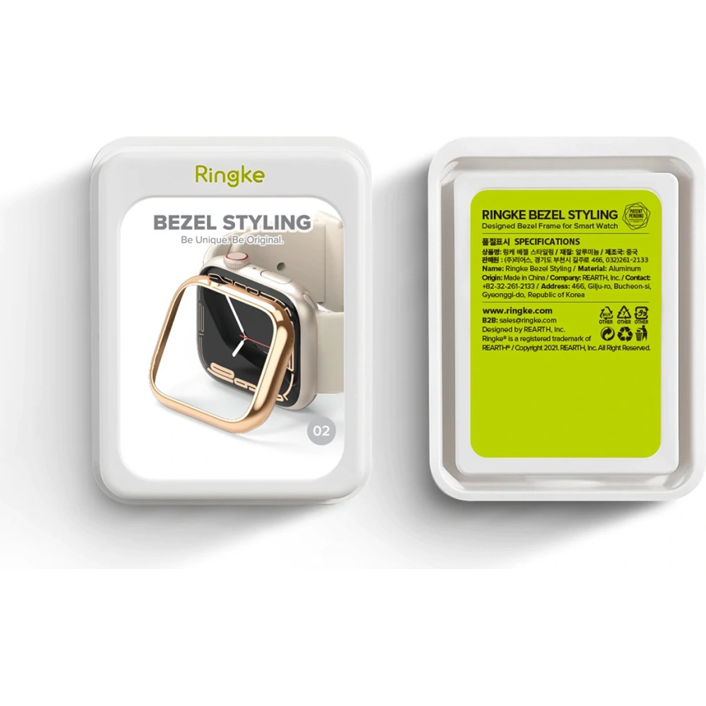 Hurtownia GSM - Nakládka Ringke Bezel Styling Apple Watch 4/5/6/7/SE/8/9 40/41mm nerezová ocel AW7-41-02 Lesklé zlato - RGK1584GGLD - {ean13} - Hurt