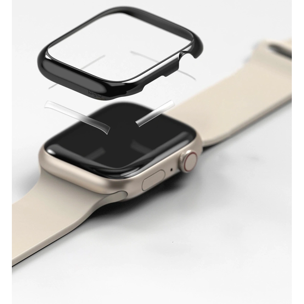 Hurtownia GSM - Nakládka Ringke Bezel Styling Apple Watch 4/5/6/7/8/9/SE 44/45mm nerezová ocel AW7-45-03 lesklá černá - RGK1587GBLK - {ean13} - Hurt