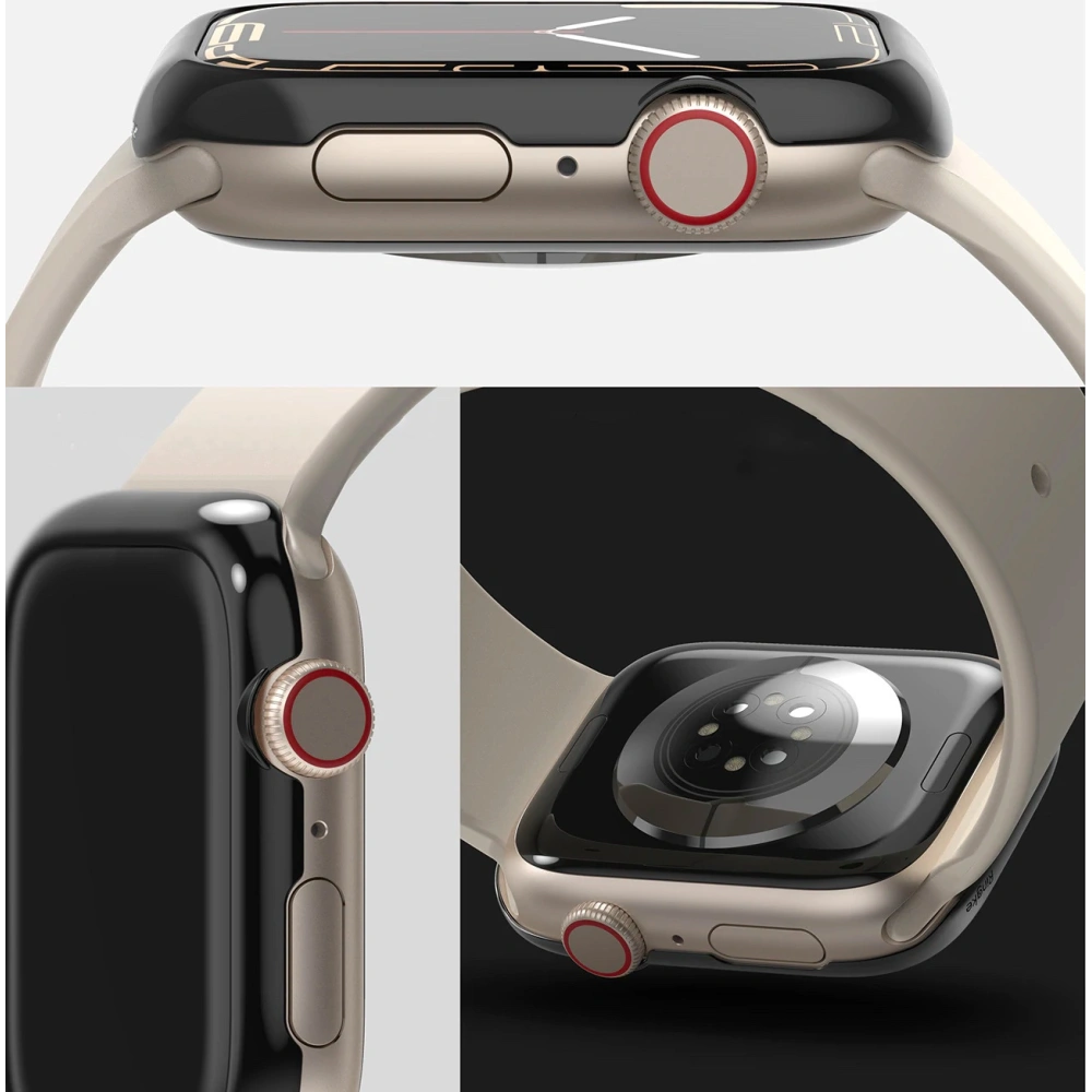 Hurtownia GSM - Nakládka Ringke Bezel Styling Apple Watch 4/5/6/7/8/9/SE 44/45mm nerezová ocel AW7-45-03 lesklá černá - RGK1587GBLK - {ean13} - Hurt