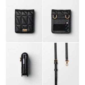 Wholesale Ringke Folio Signature Quilted Samsung Galaxy Z Flip 3 Black - RGK1583BLK - {ean13} - Hurt