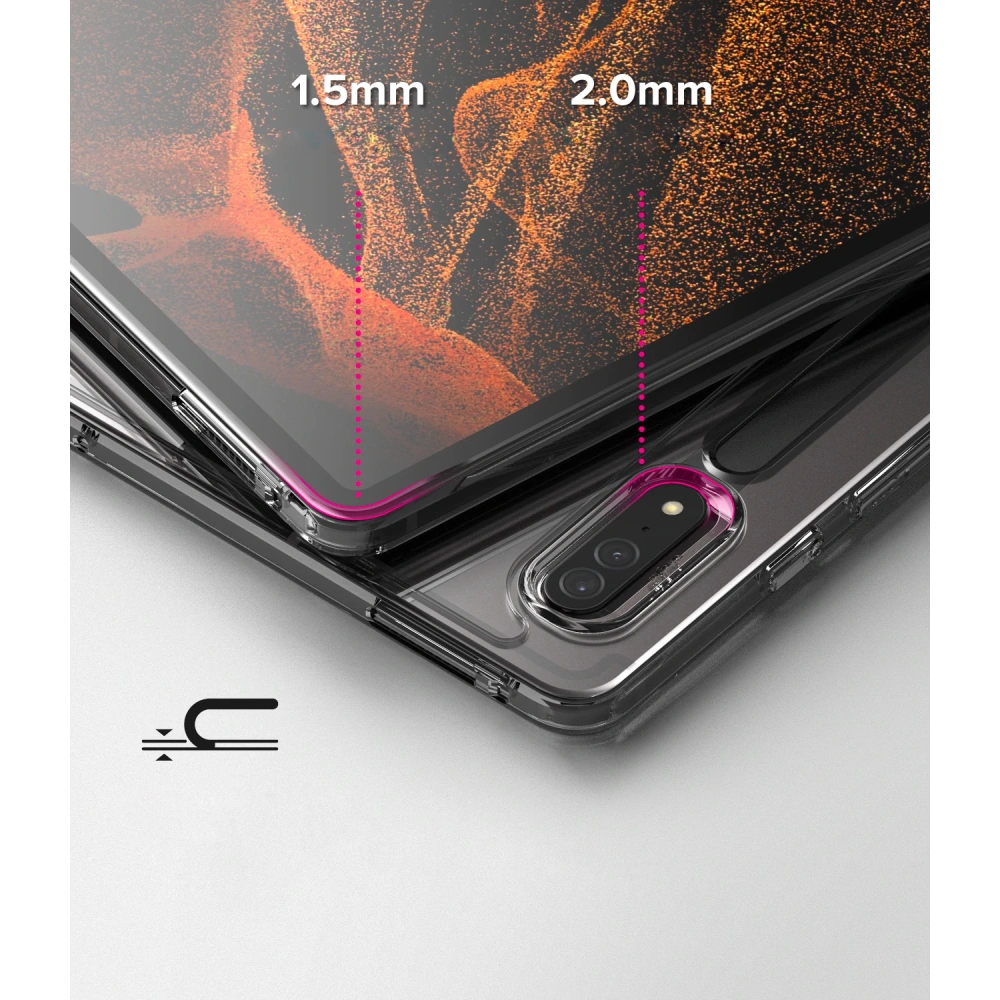 Wholesale Ringke Fusion Samsung Galaxy Tab S8 Ultra Smoke Black - RGK1581SM - {ean13} - Hurt