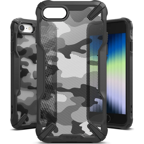 Etui Ringke Fusion-X Apple iPhone SE 2022/SE 2020/8/7 Camo (Moro) Black