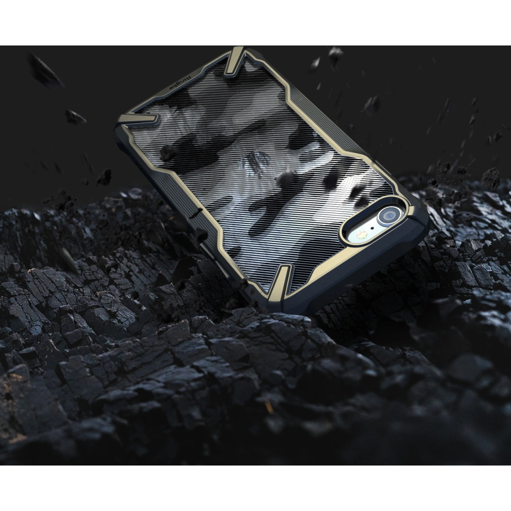 Hurtownia GSM - Etui Ringke Fusion-X Apple iPhone SE 2022/SE 2020/8/7 Camo (Moro) černé - RGK1558CBLK - {ean13} - Hurt