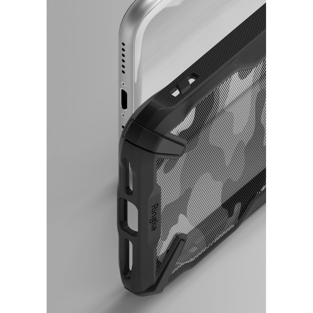 Hurtownia GSM - Etui Ringke Fusion-X Apple iPhone SE 2022/SE 2020/8/7 Camo (Moro) černé - RGK1558CBLK - {ean13} - Hurt