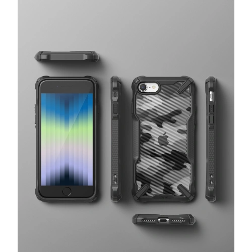 Etui Ringke Fusion-X Apple iPhone SE 2022/SE 2020/8/7 Camo (Moro) Black