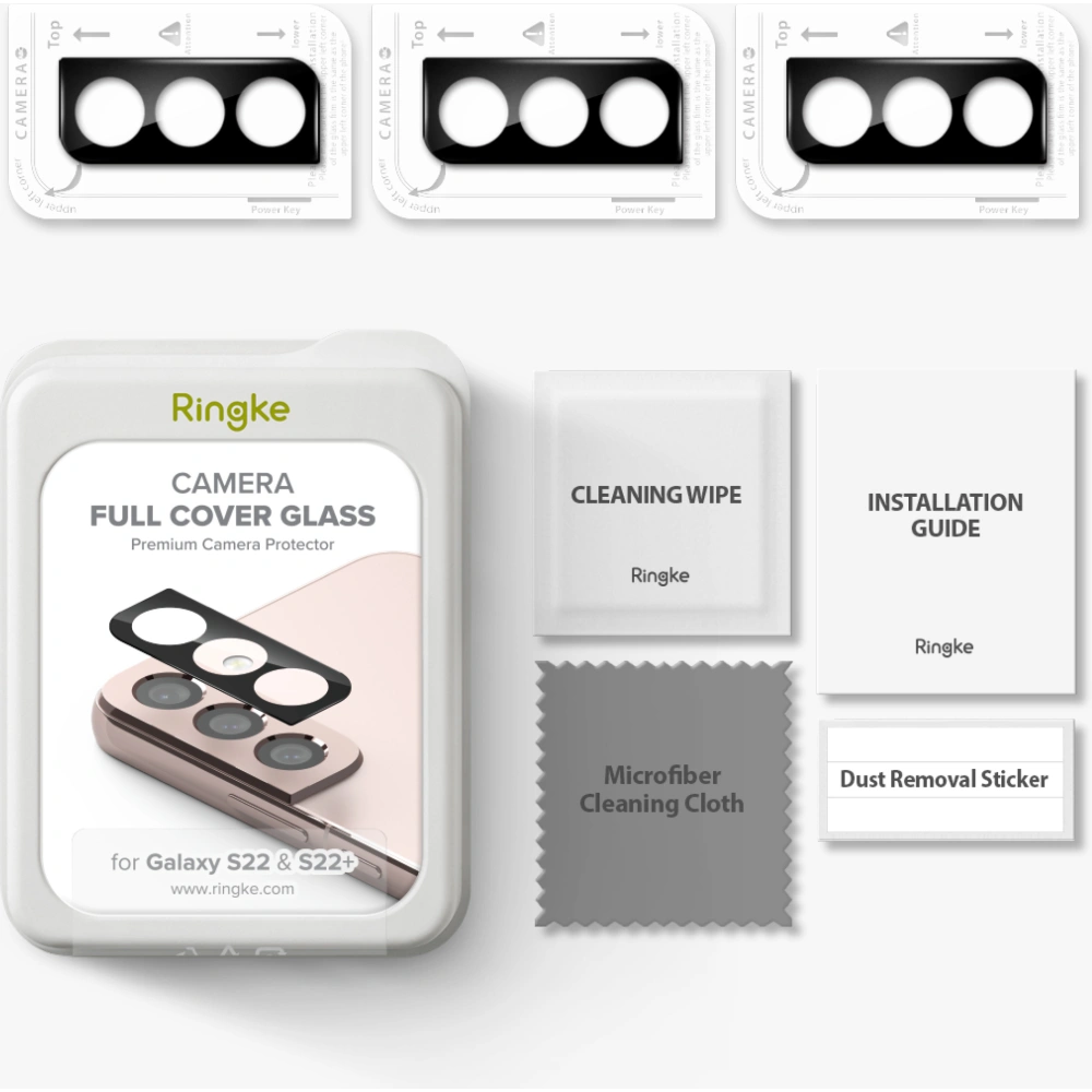 Hurtownia GSM - Tvrzené sklo na Ringke Camera Protector Glass Samsung Galaxy S22/S22+ Plus [2 PACK] - RGK1577 - {ean13} - Hurt