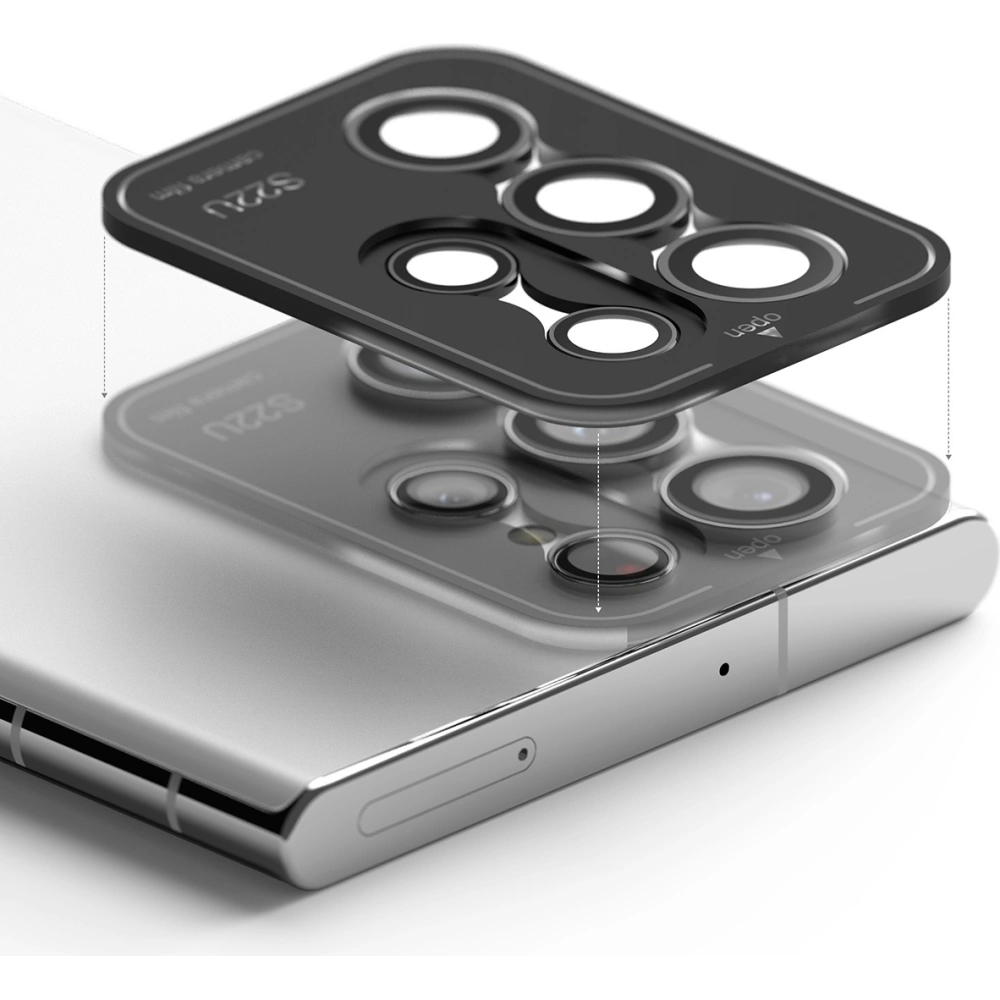 Wholesale Ringke Camera Lens Frame Glass Samsung Galaxy S22 Ultra Black - RGK1573BLK - {ean13} - Hurt
