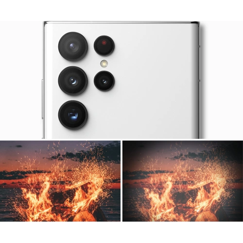 Szkło hartowane na aparat Ringke Camera Lens Frame Glass Samsung Galaxy S22 Ultra Black