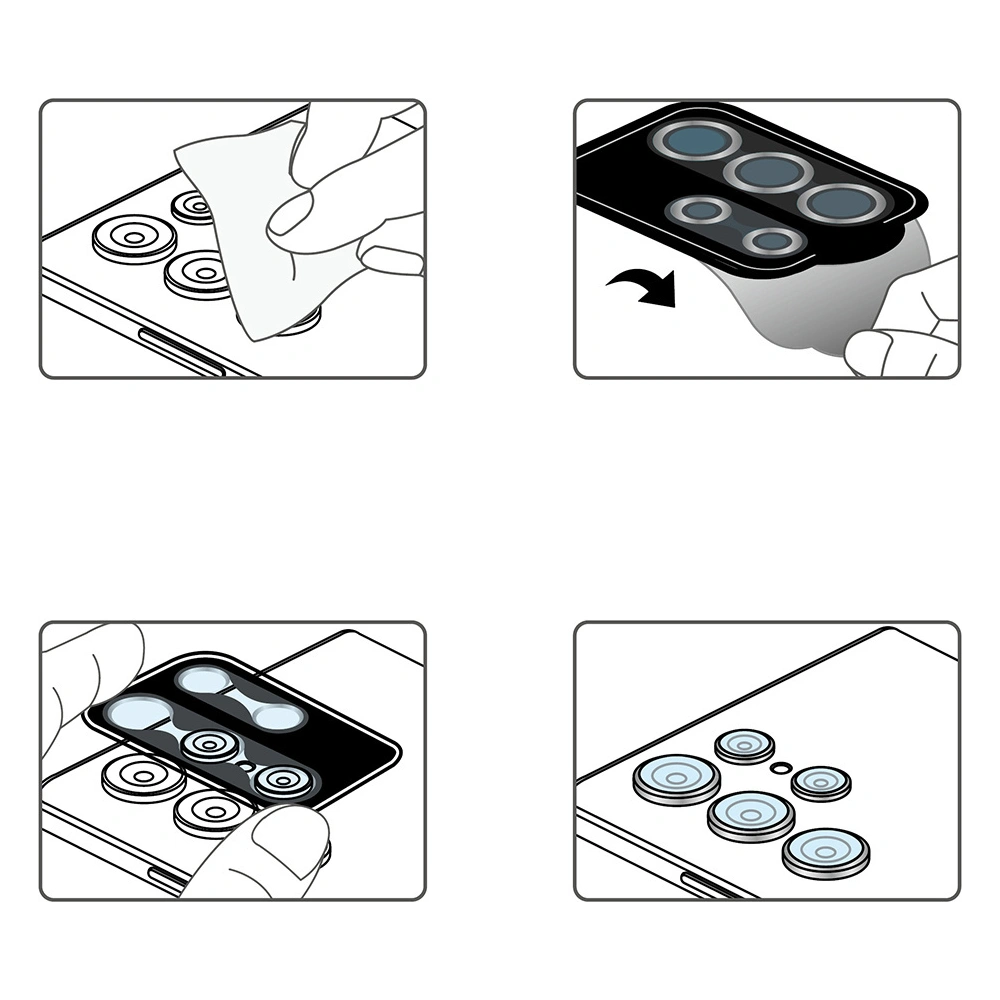 Wholesale Ringke Camera Lens Frame Glass Samsung Galaxy S22 Ultra Black - RGK1573BLK - {ean13} - Hurt