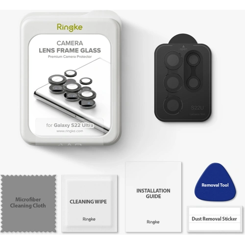 Szkło hartowane na aparat Ringke Camera Lens Frame Glass Samsung Galaxy S22 Ultra Black