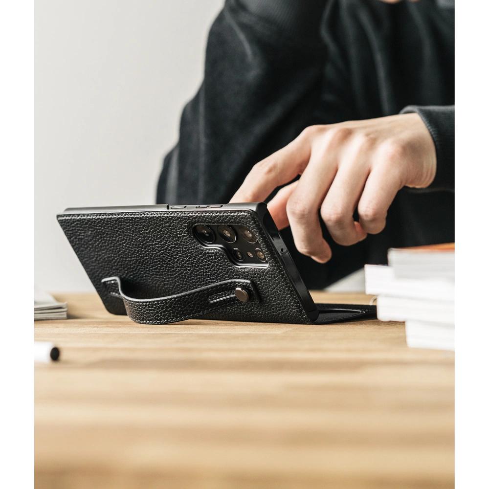 Hurtownia GSM - Etui Ringke Folio Signature EZ Strap Samsung Galaxy S22 Ultra Black - RGK1574BLK - {ean13} - Hurt