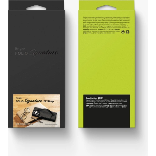 Etui Ringke Folio Signature EZ Strap Samsung Galaxy S22 Ultra Black