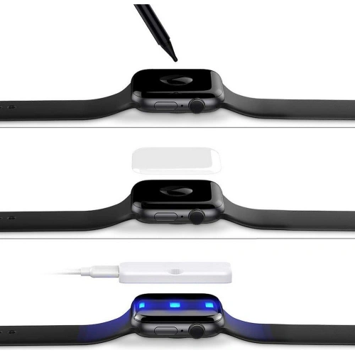 Szkło hartowane Glastify UVTG+ Apple Watch 4/5/6/7/8/9/SE 44/45mm [2 PACK]