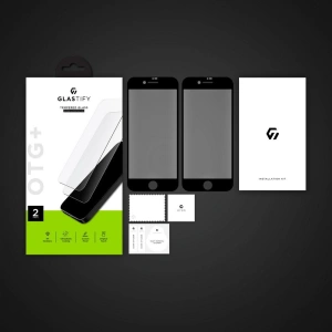 Hurtownia GSM - Szkło hartowane Glastify OTG+ Apple iPhone SE 2022/SE 2020/8/7 Black [2 PACK] - GST016BLK - {ean13} - Hurt