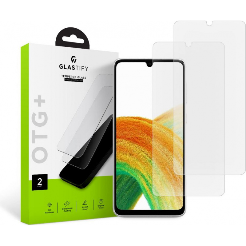 Glastify Distributor - 9589046921148 - GST017 - Glastify OTG+ Samsung Galaxy A33 5G Clear [2 PACK] - B2B homescreen