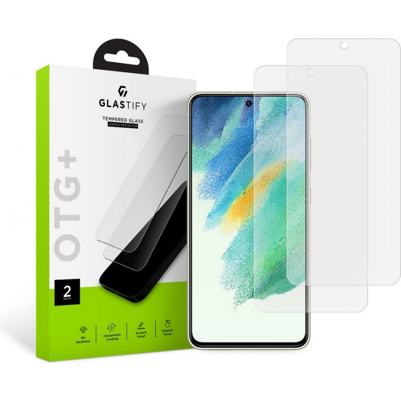 Glastify Distributor - 9589046920202 - GST019 - Glastify OTG+ Samsung Galaxy S21 FE Clear [2 PACK] - B2B homescreen
