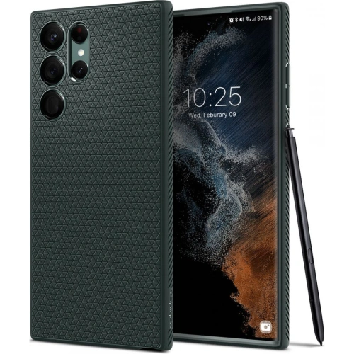 Etui Spigen Liquid Air Samsung Galaxy S22 Ultra Abyss Green