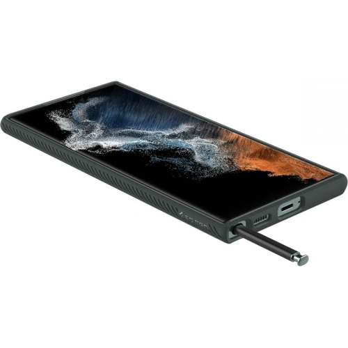 Etui Spigen Liquid Air Samsung Galaxy S22 Ultra Abyss Green