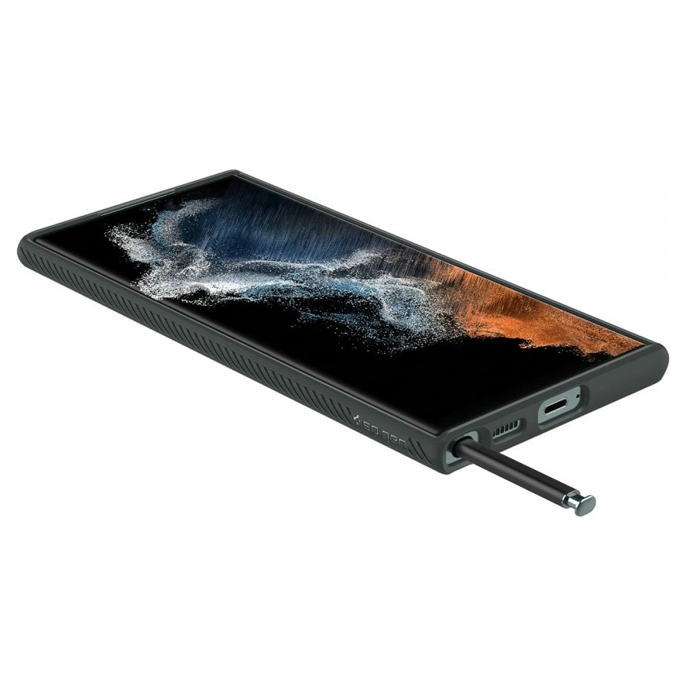 Hurtownia GSM - Etui Spigen Liquid Air Samsung Galaxy S22 Ultra Abyss Green - SPN2210ABYGRN - {ean13} - Hurt