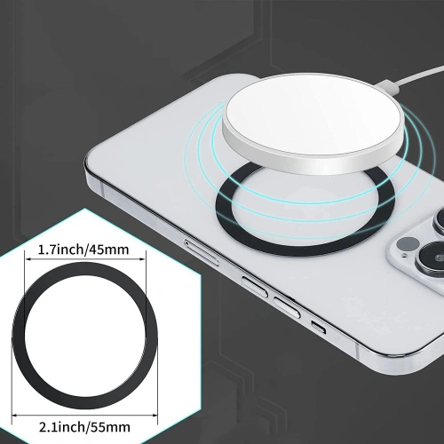 Adapter Tech-Protect Magmat MagSafe Universal Magnetic Ring Black & Silver