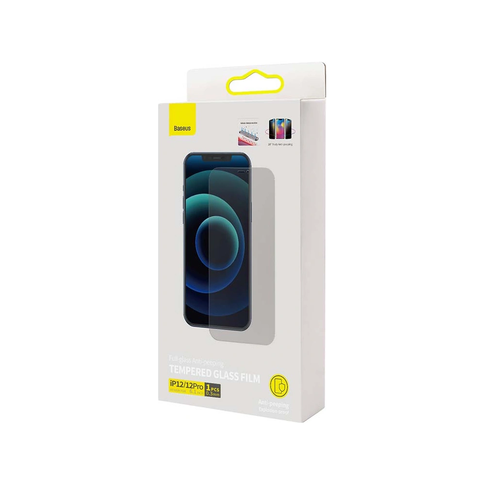 Hurtownia GSM - Szkło prywatyzujące 0.3mm Baseus SGBL061802 Privacy Apple iPhone 12/12 Pro - BSU3195 - {ean13} - Hurt