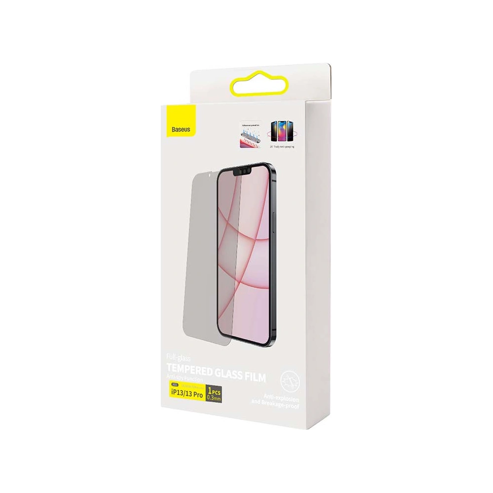 Hurtownia GSM - Privatizáló üveg 0.3mm Baseus SGBL062002 Privacy Apple iPhone 16e / 14 / 13 / 13 Pro - BSU3197 - {ean13} - Hurt