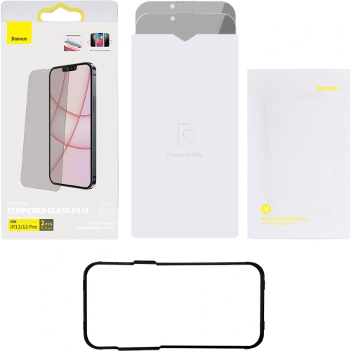 Szkło prywatyzujące 0.3mm Baseus SGBL061302 Privacy Apple iPhone 16e / 14 / 13 / 13 Pro [2 PACK]