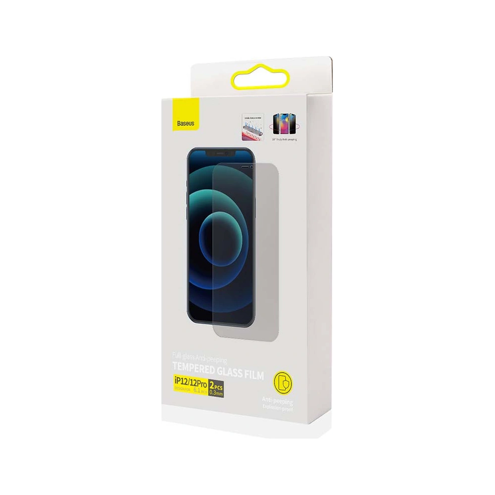 Wholesale Baseus SGBL060902 Privacy Glass 0.3mm Apple iPhone 12/12 Pro [2 PACK] - BSU3204 - {ean13} - Hurt