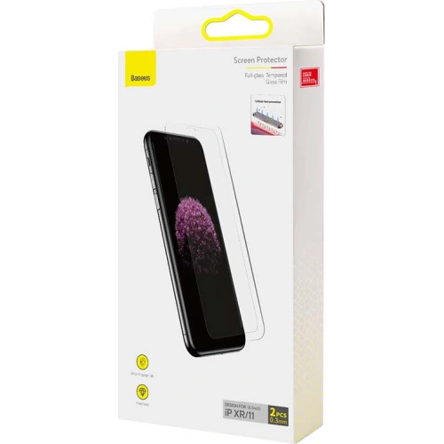 Szkło hartowane 0.3mm Baseus SGBL060202 Apple iPhone 11/XR [2 PACK]