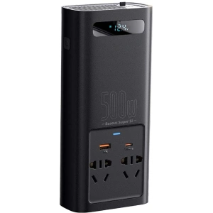 Hurtownia GSM - Inwerter samochodowy Baseus 500W, 220V, CN/EU (czarny) - BSU3213BLK - {ean13} - Hurt