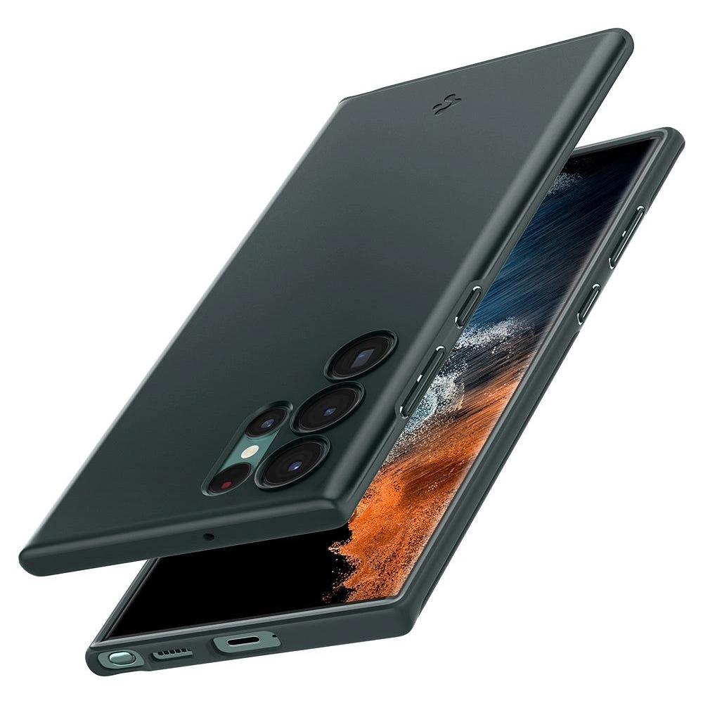 Hurtownia GSM - Etui Spigen Thin Fit Samsung Galaxy S22 Ultra Abyss Green - SPN2214ABYGRN - {ean13} - Hurt