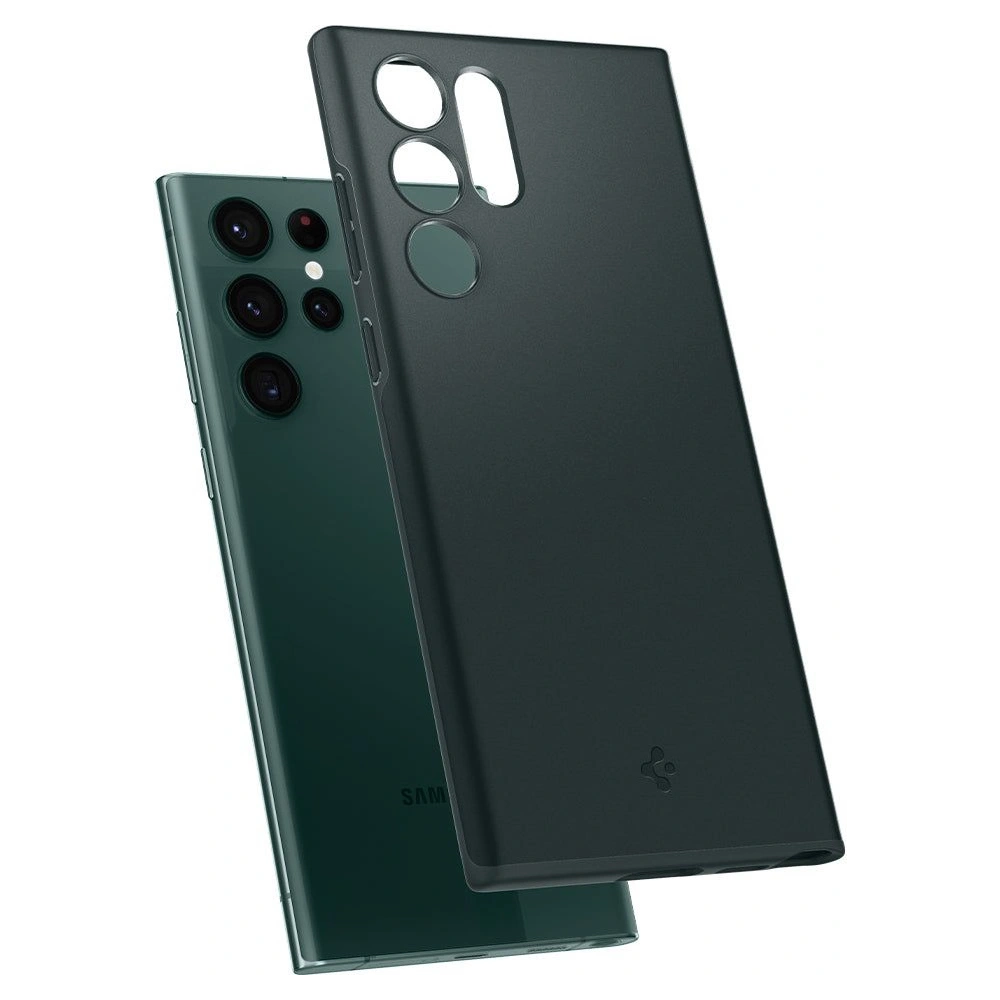 Hurtownia GSM - Etui Spigen Thin Fit Samsung Galaxy S22 Ultra Abyss Green - SPN2214ABYGRN - {ean13} - Hurt