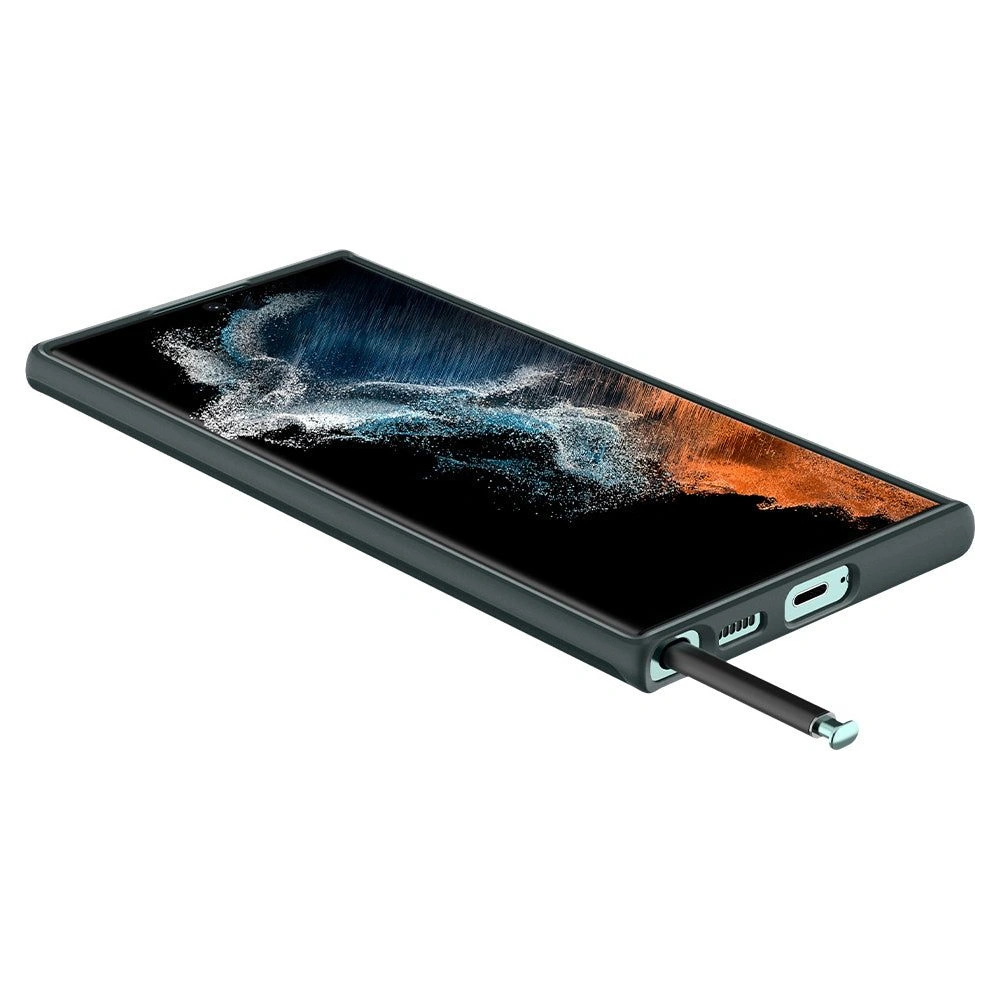 Wholesale Spigen Thin Fit Samsung Galaxy S22 Ultra Abyss Green - SPN2214ABYGRN - {ean13} - Hurt