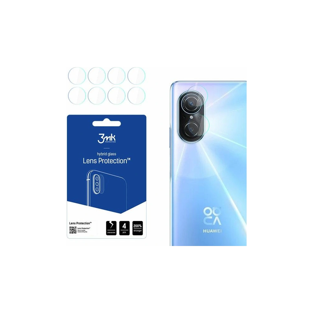 Hurtownia GSM - Hybridní sklo na objektiv fotoaparátu 3MK Lens Protection Huawei Nova 9 SE [4 PACK] - 3MK2942 - {ean13} - Hurt