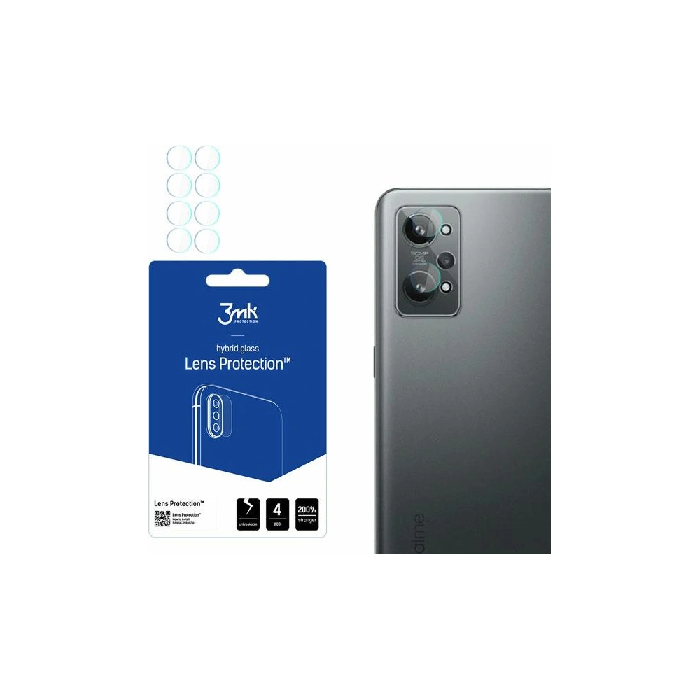 Hurtownia GSM - Szkło hybrydowe na obiektyw aparatu 3MK Lens Protection Realme GT 2 5G [4 PACK] - 3MK2943 - {ean13} - Hurt