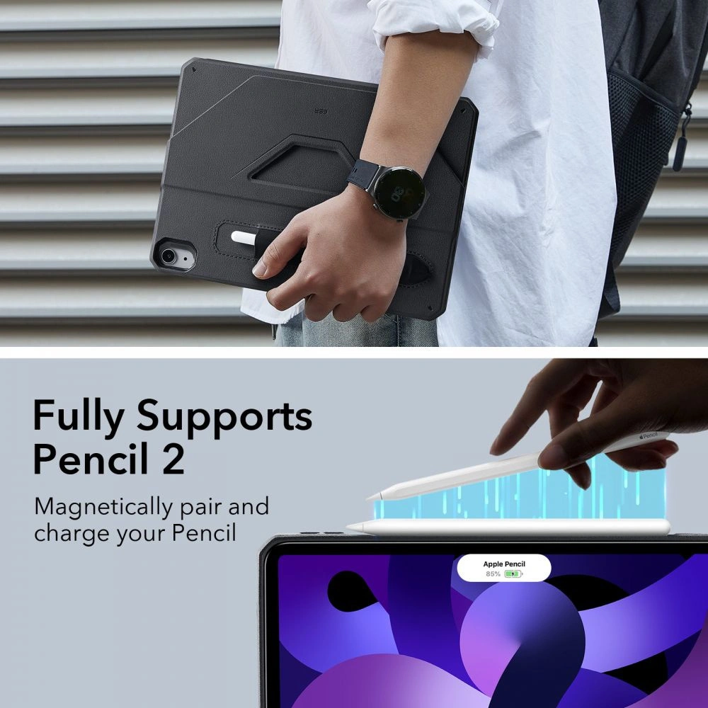 Hurtownia GSM - Etui ESR Sentry Magnetic Stand Apple iPad Air 10.9 2020/2022 (4. a 5. generace) / iPad Air 11 2024 (6. generace) Černá - ESR491BLK - {ean13} - Hurt