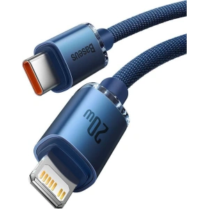 Kabel USB-C do Lightning Baseus Crystal, 20W, 1.2m (niebieski)