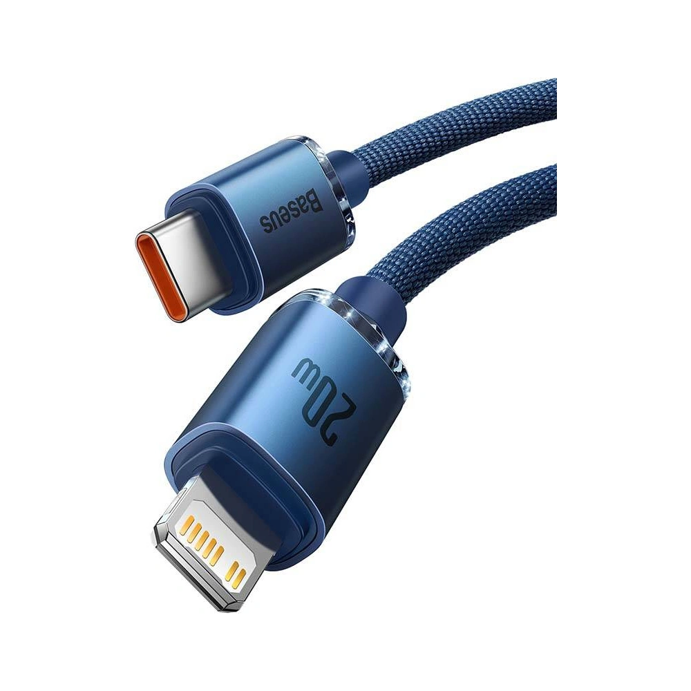 Hurtownia GSM - Kabel USB-C do Lightning Baseus Crystal, 20W, 1.2m (niebieski) - BSU3214BLU - {ean13} - Hurt