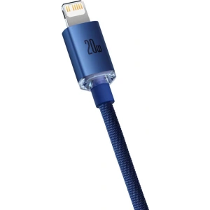 Kabel USB-C do Lightning Baseus Crystal, 20W, 1.2m (niebieski)