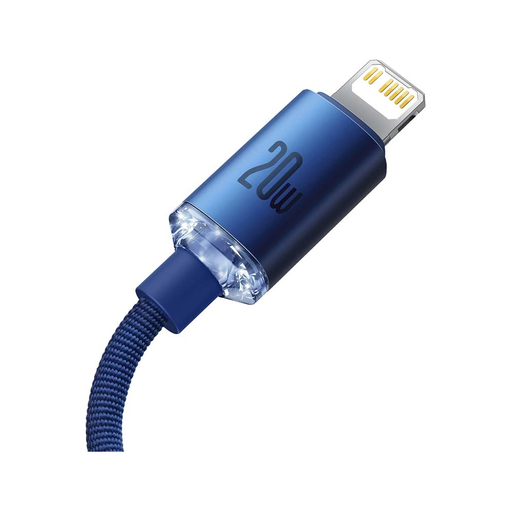 Hurtownia GSM - Kabel USB-C do Lightning Baseus Crystal, 20W, 1.2m (niebieski) - BSU3214BLU - {ean13} - Hurt