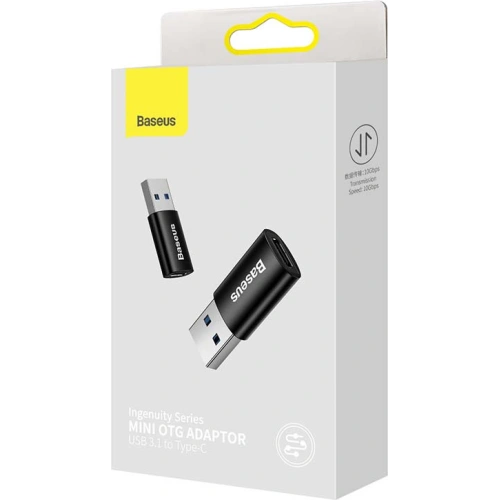 Adapter USB-A do USB-C Baseus Ingenuity OTG (czarny)